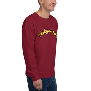 Askyourgirl script maroon sweatshirt