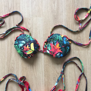 Toucan forest string bikini