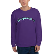 Load image into Gallery viewer, Askyourgirl script purple sweatshirt