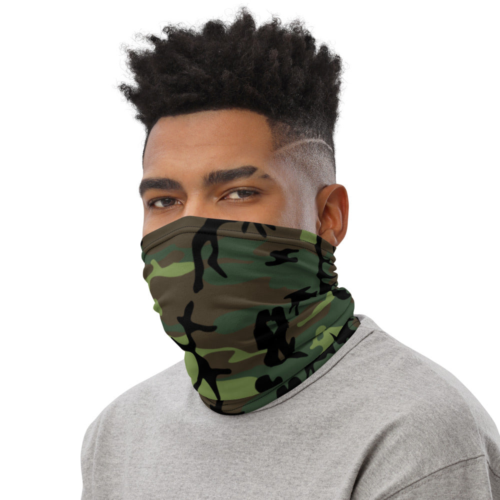 Forest camo face scarf