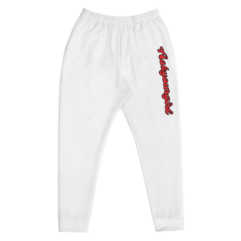 Askyourgirl Script white mens bottoms